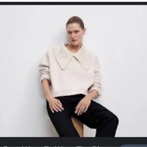 Zara Knit Collar Sweatshirt